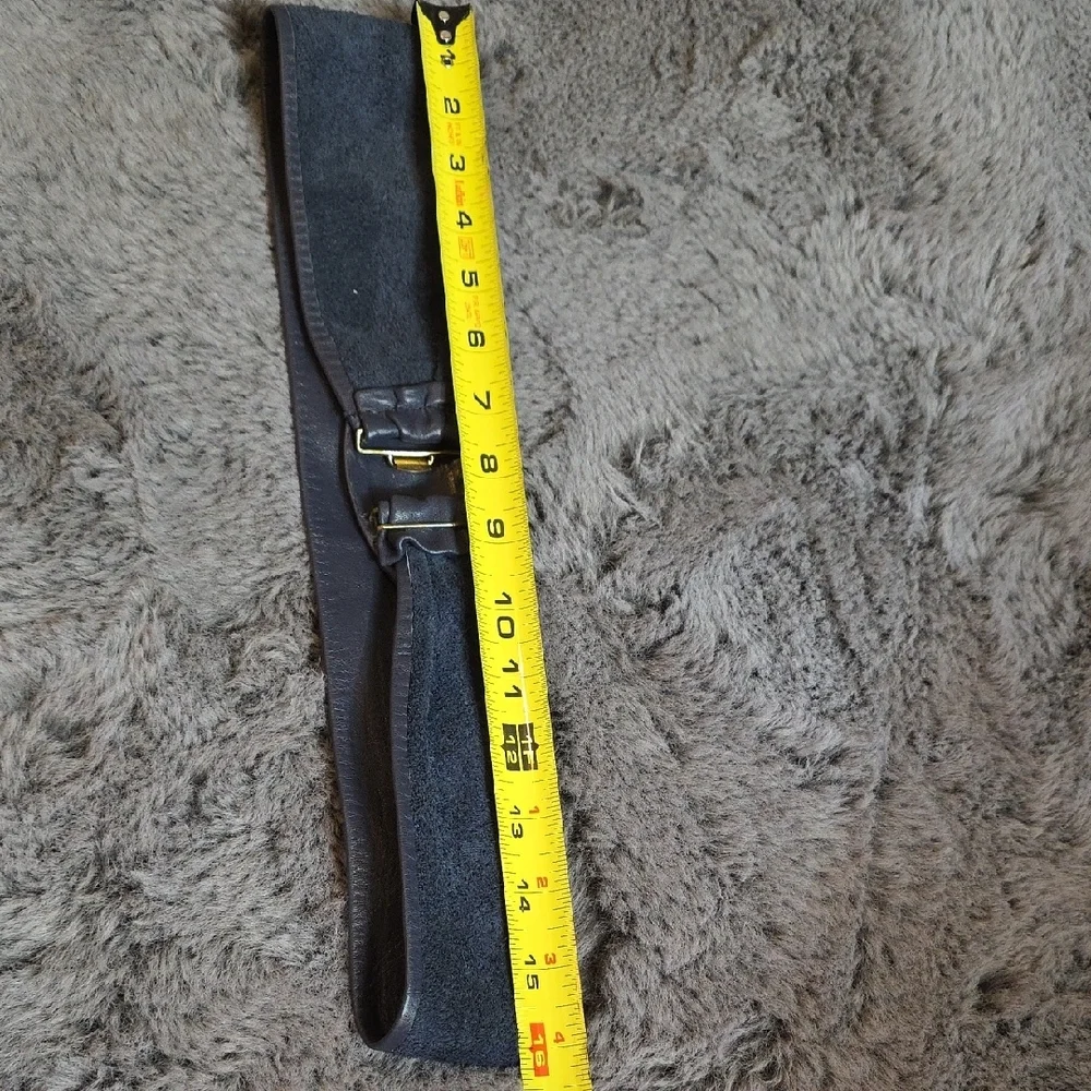 Chic Blue gray Vintage  Leather Belt Hook Learher Buckle